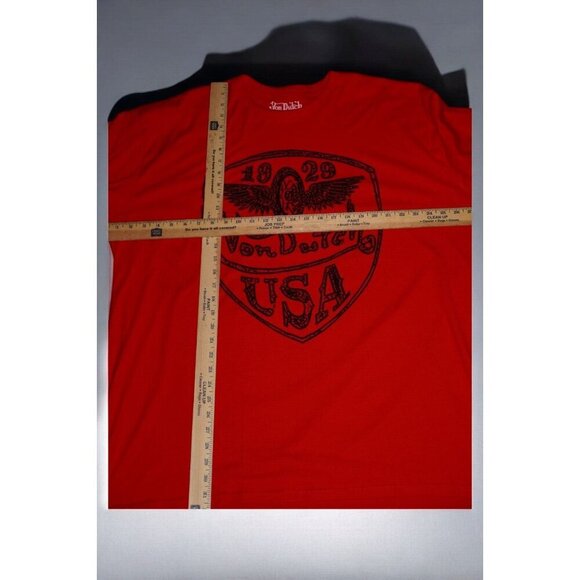 Von Dutch Garage Built Red Graphic T-Shirt 3XL Y2K Streetwear EUC - Picture 10 of 13